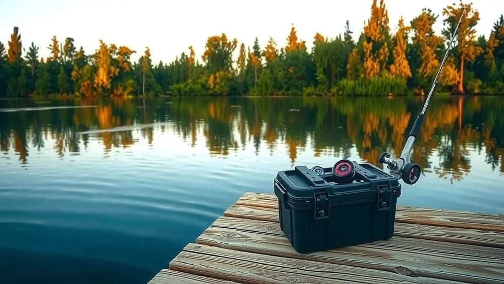 Fiska lake på sommaren