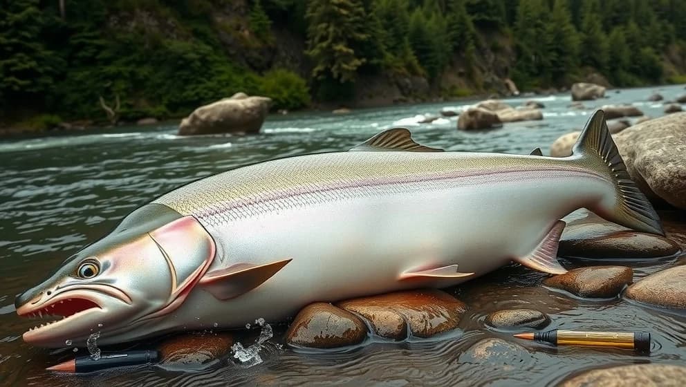 Sveriges största lax fanns i denna älv