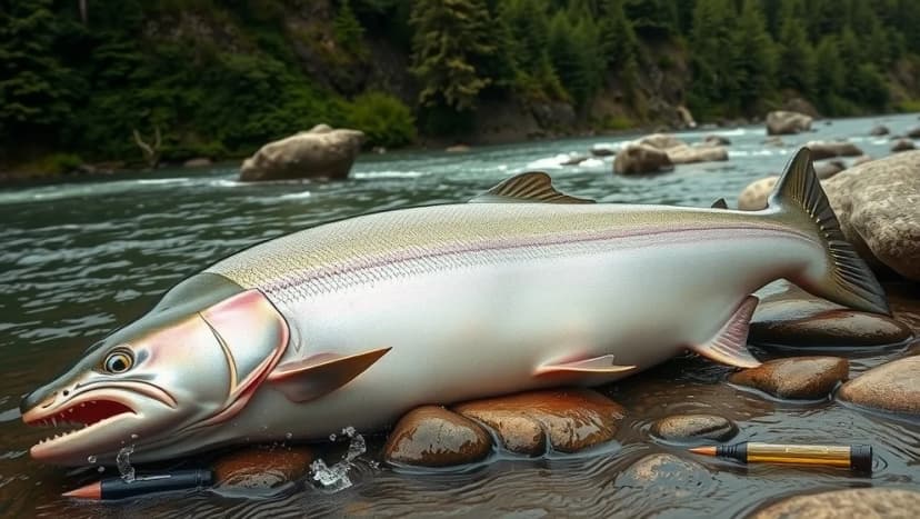 Sveriges största lax fanns i denna älv
