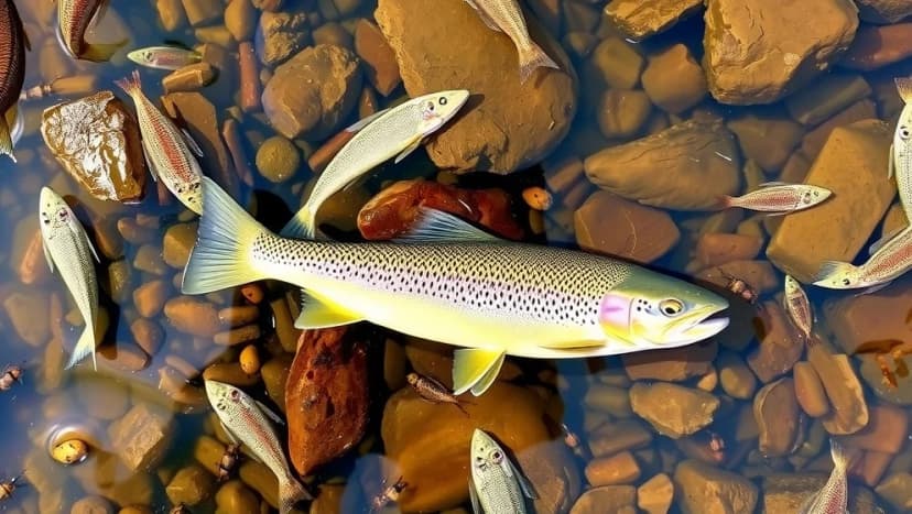 Vad äter öringen i bäcken och sjön